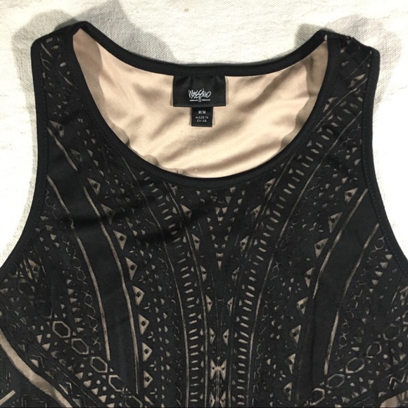 Mossimo Sz M Ebony Ikat Art Deco Sheath Dress New - Picture 2 of 7